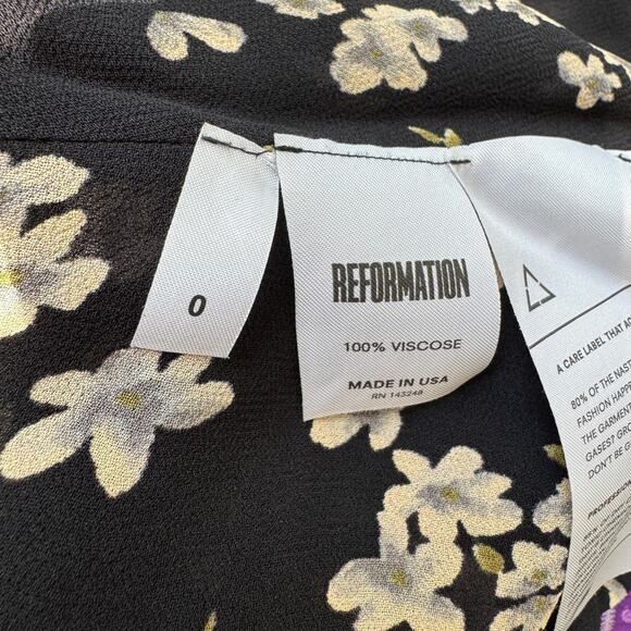 Reformation Natalia Lace Trim Midi Dress - Picture 8 of 12